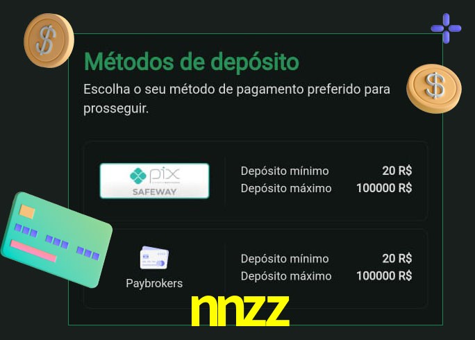 O cassino nnzz oferece uma grande variedade de métodos de pagamento